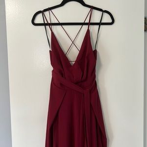 Burgundy lulus jumpsuit